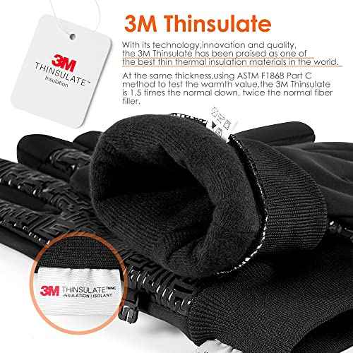 Winter Gloves Men Touchscreen Waterproof, Womens Gloves Windproof Thinsulate Lined, Gloves for Men Anti-slip Cycling