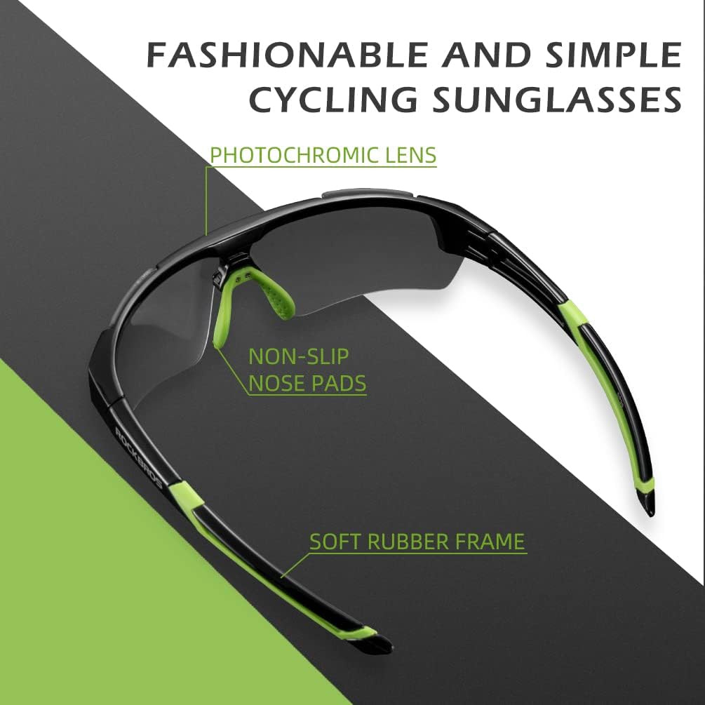 ROCKBROS Photochromic Sunglasses for Men Women Safety Cycling Glasses UV Protection Outdoor Sport Sunglasses