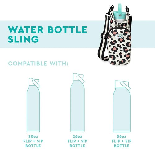 Swig Life Water Bottle Sling Bag, Water Bottle Holder with Adjustable Strap, Carrier Bag with Zippered Phone Pocket, Holds 36oz (Hayride)