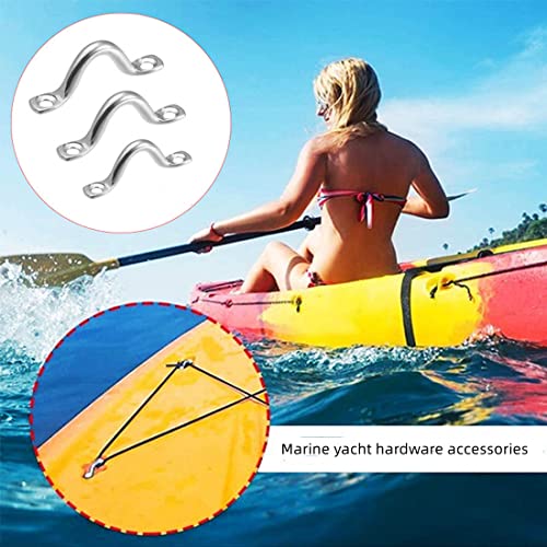 20Pcs Stainless Steel Bimini Boat Top Pad Eye for Kayak Canoe Rigging