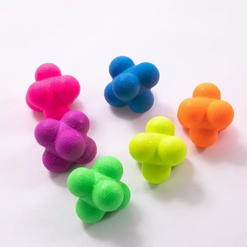 ROLUXENTIA Reaction Balls 4 Pack, 2.8 Inch - Baseball Handball Reflex Training Equipment, Hand-Eye Coordination, Speed Reflex Trainer for Agility Games and Garden Family Gatherings