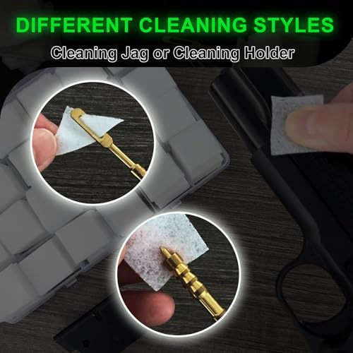 Gun Cleaning Patches Kit 2400PCS with Storage Box for Firearms & Rifles