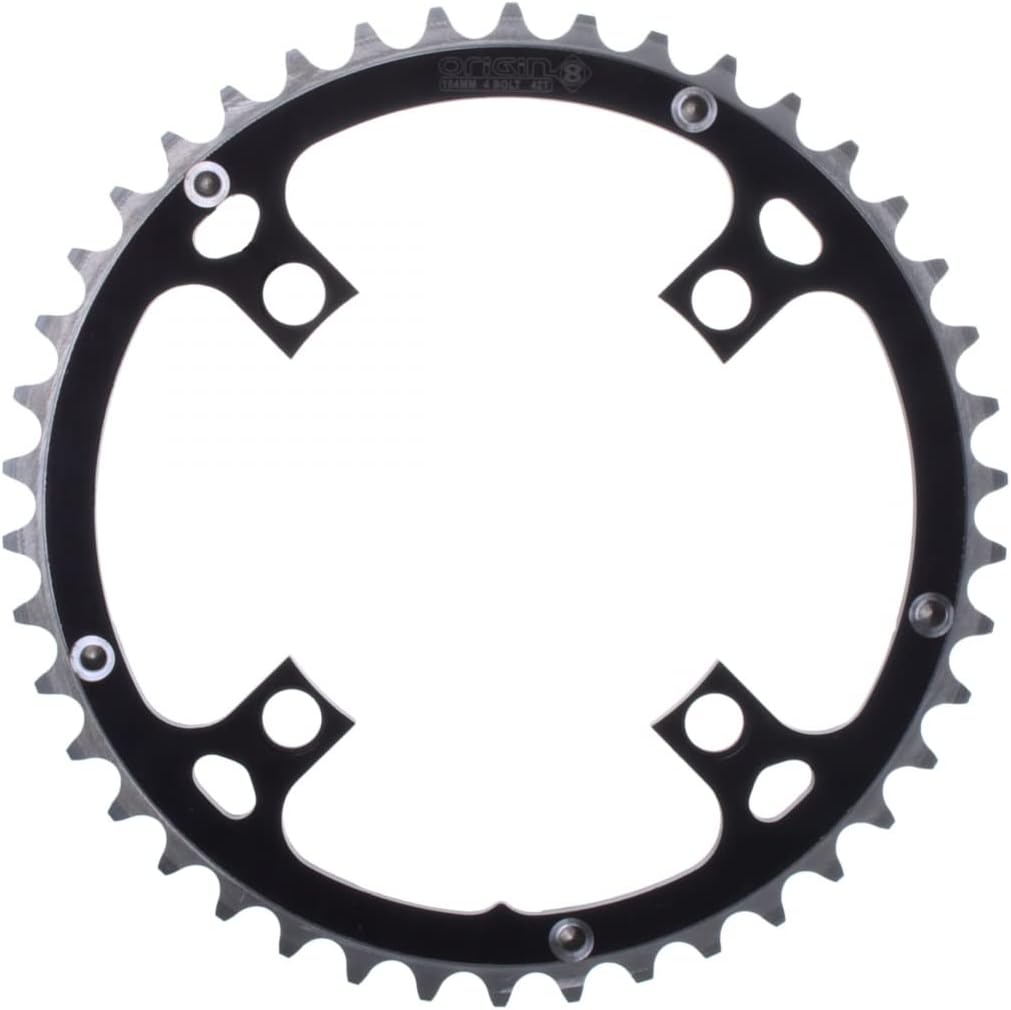 Origin8 Alloy Ramped Chainrings, Black/Silver