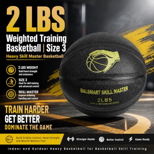 Mini Weighted Basketball Training Ball 2.0 LBS for Arm & Hand Dexterity
