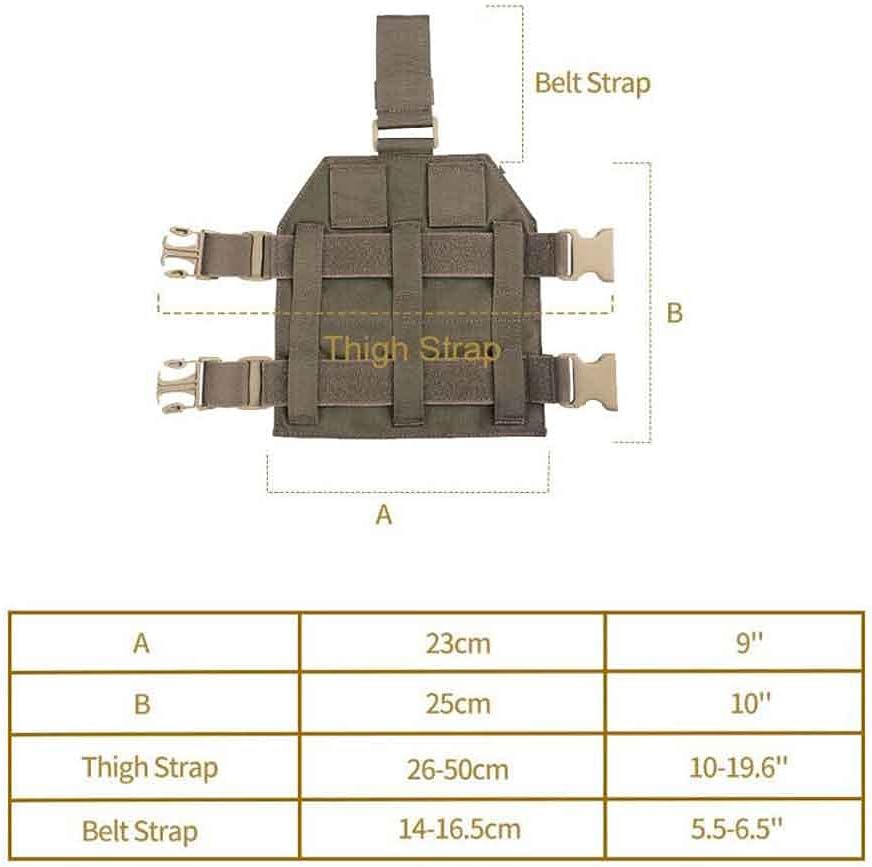 EXCELLENT ELITE SPANKER Tactical MOLLE Drop Leg Platform Universal Drop Leg Panel with Adjustable Belt & Thigh Straps