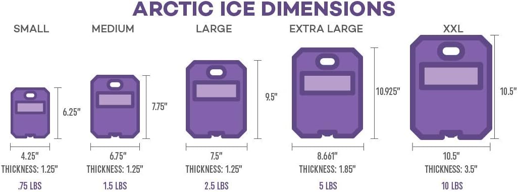 Arctic Ice Tundra Series Reusable Ice Pack - Long-Lasting 5°F Cooling for Coolers