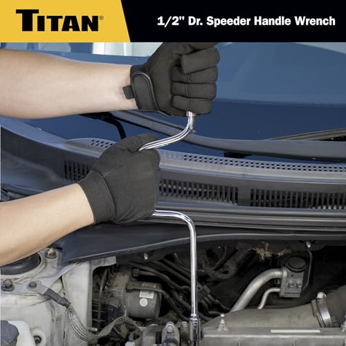 Titan 1/2-Inch Drive Speeder Handle Black - Rapid Socket Rotation Tool
