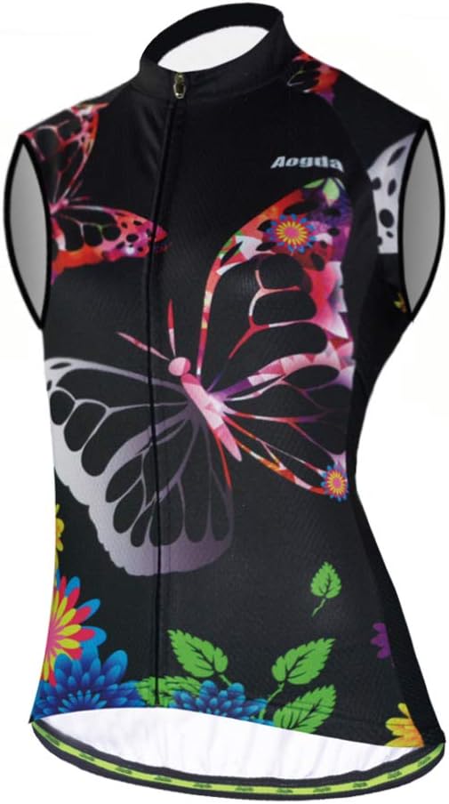 Aogda Sleeveless Cycling Jerseys Women Bike Tops Team Biking Shirts Bicycle Vests Clothing