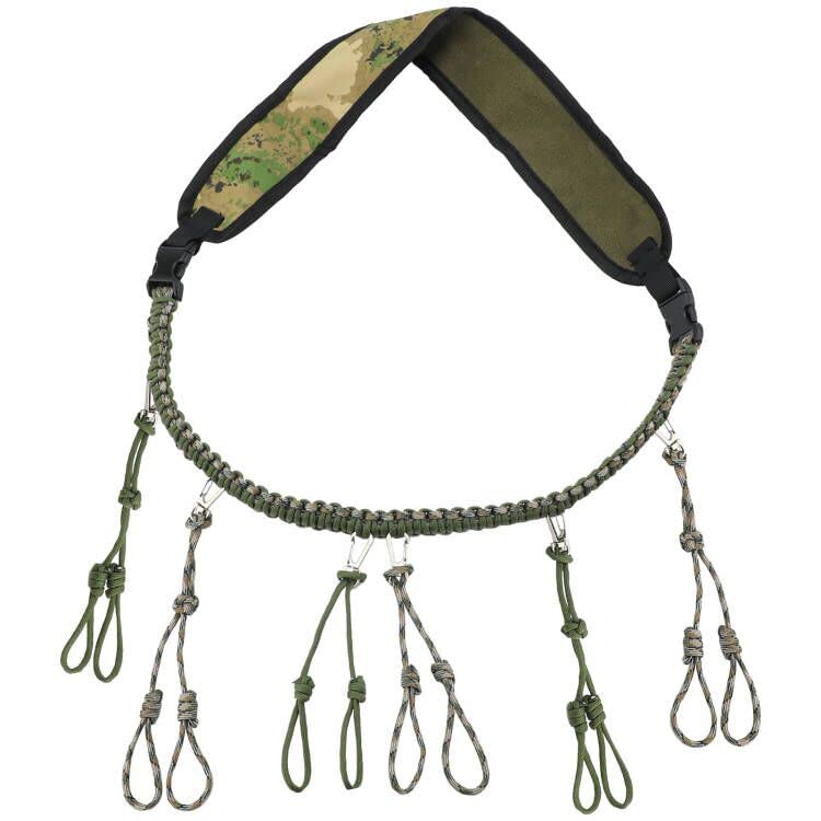 iHoven Military Grade Duck Call Lanyard - 550LB Paracord with 12 Adjustable Loops for Goose Calls, Predator Calls, Deer Calls & Dog Whistles | Perfect Hunting Accessory
