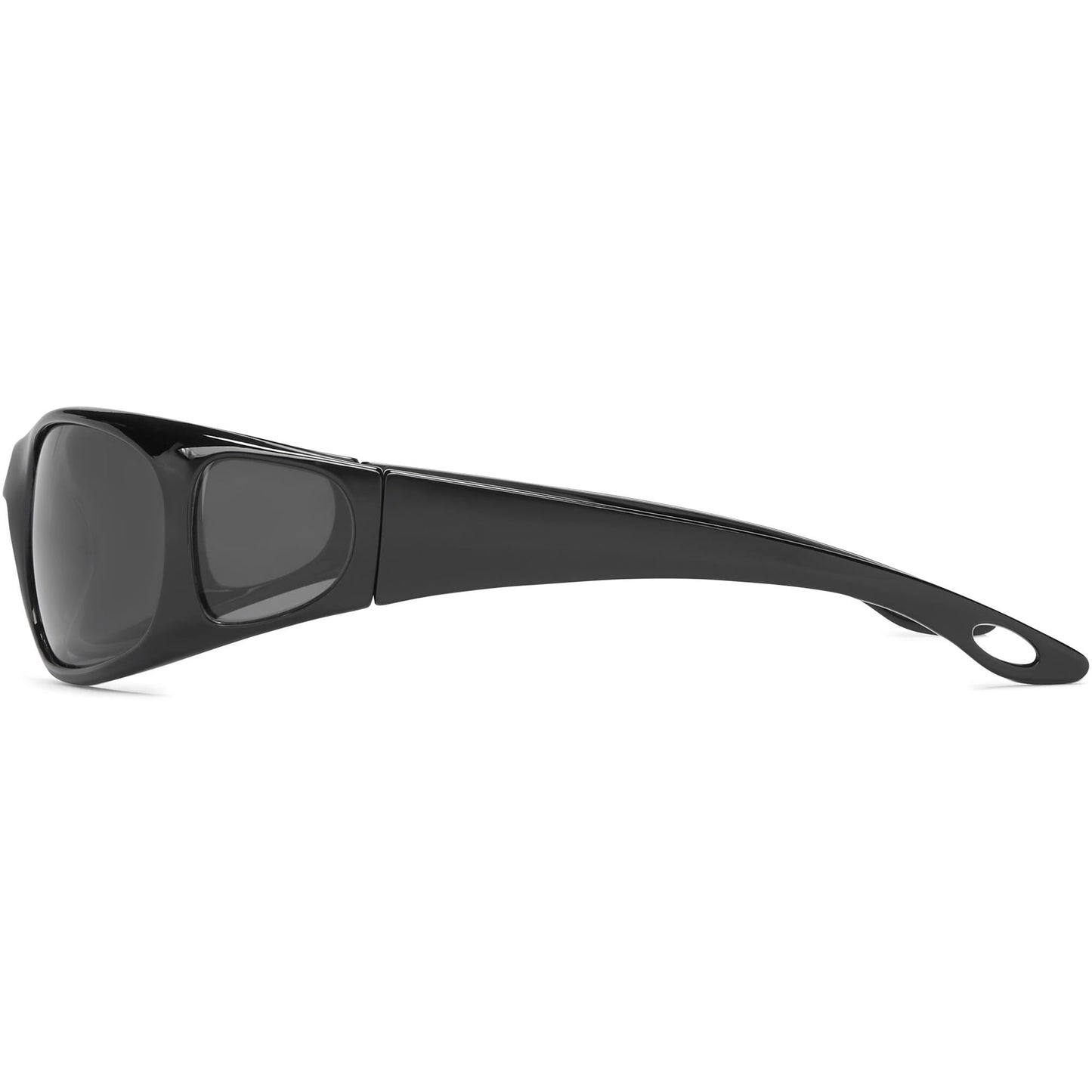 Fisherman Eyewear Men's Grander Polarized Oval Sunglasses, Black, 37mm,58mm,140mm