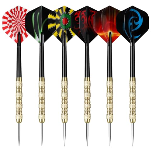 Accmor 90pcs Dart Flights Set - Black, Red & Yellow Standard Replacement Flights for Steel Tip & Soft Darts
