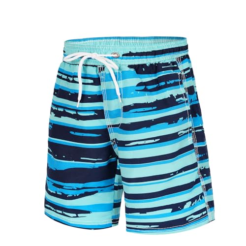 ZERULETS Toddler Boys Swim Trunks 12-14 Years Sky Blue Bathing Suit Shorts