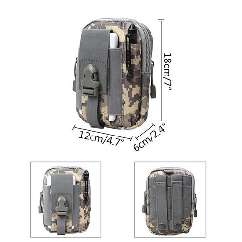 Outdoor Sport Men Women Waist Pack Bum Belt Pouch Bicycle Bags Tactical Bag Hunting Thigh Bag Nylon Phone Bags Wallet (Jungle Camouflage)