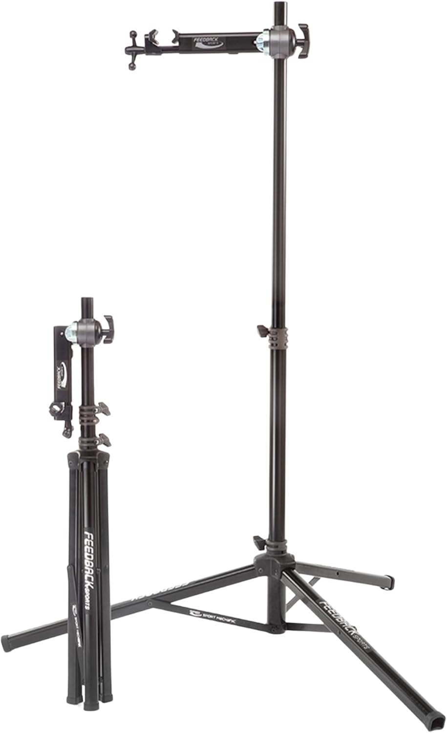 Feedback Sports | Sport-Mechanic Bicycle Repair Stand | Bicycle Workstand W/Tripod Base | Lightweight and Durable | Aluminum Steel Hybrid Construction | Black (Black, Sport Mechanic)