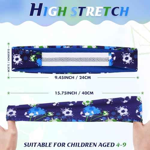 Kids Sports Headbands for Boys - Soccer Sweatbands for Kids, Athletic Headbands for Running, Basketball, Football, and Outdoor Play, Ages 4-9