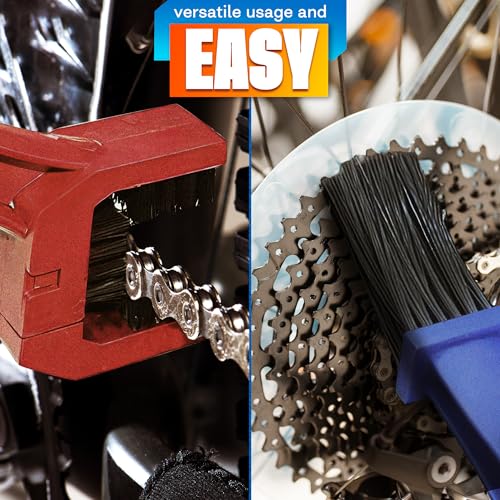 Motorcycle Chain Brush ? Durable Plastic Motorcycle Chain Cleaning Kit with Brush and Three-Sided Nylon Bristles for Fast and Effective Maintenance ? Supports Smooth Pedaling and Precise Gear Shifting