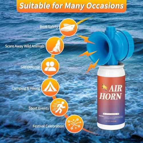 Air Horns for Safety Loud Marine, Air Horns Can 1.4oz Mini Small Handheld for Boat Sporting Events Emergency Use Camping Hiking Outdoor