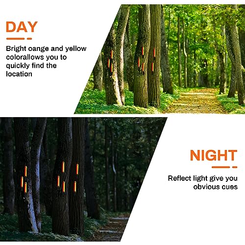 48 Pcs High Visibility Trail Markers - Bright Orange & Yellow for Hiking and Hunting