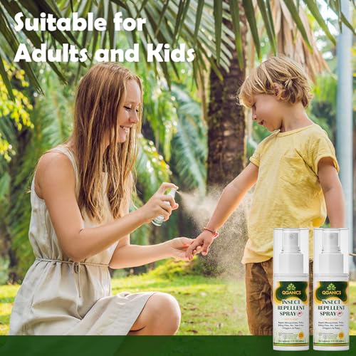 Plant-Based Mosquito Repellent Spray for Skin & Clothing - DEET-Free, 2 Pack