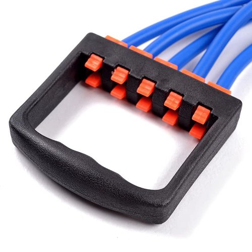 plplaaoo Elastic Fitness Resistance Band Chest Expander Rope Chest Muscle Strength Training Tool(Blue), Chest Expander Detachable 5 Fitness Resistance Bands Chest Muscle Strength Training Pull Ro