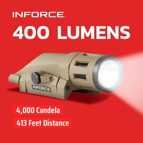 Inforce WML 400 Lumens Gen 2 Weaponlight White Light, (Flat Dark Earth)