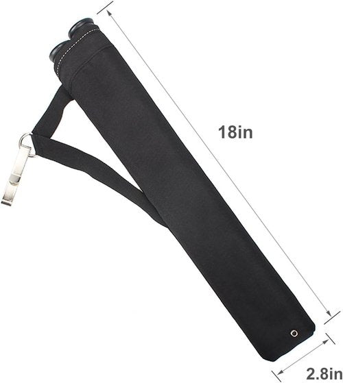 KRATARC Archery 2 Tube Hip Arrow Quiver Waist Hanged Carry Bag with Hook for Target Shooting