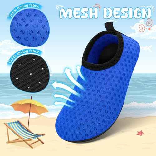 Kids Boys Girls Swim Water Shoes, Toddler Kids Swim Water Shoes Non-Slip Quick Dry Beach Shoes,Barefoot Sports Shoes Aqua Socks for Beach Outdoor Sports