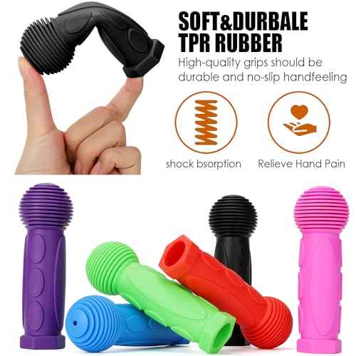 Scooter Grips - Kid Bicycle Grips Handlebar 22.2mm | Kick Scooter Handle Grips for 2 3 4 Wheels Kick Kid Scooter,Drifting Scooter,Swing Scooter - Scooter Accessories