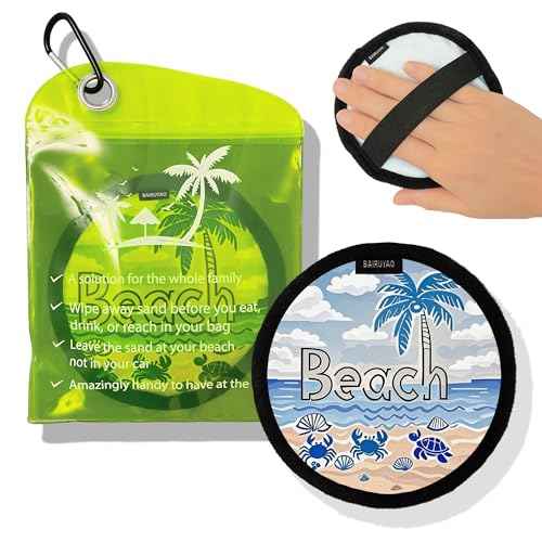 Beach Sand Remover Bag,Sand Remover Eraser with Elastic Band£¬Beach Vacation Essentials,Must Haves, Reusable Eco Gift for Women (Blue)