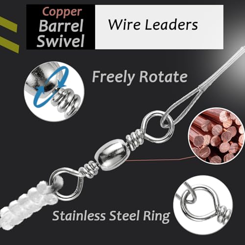 Heavy Duty Stainless Steel Fishing Leader Wire 11.8in 60lb - 30pcs #5