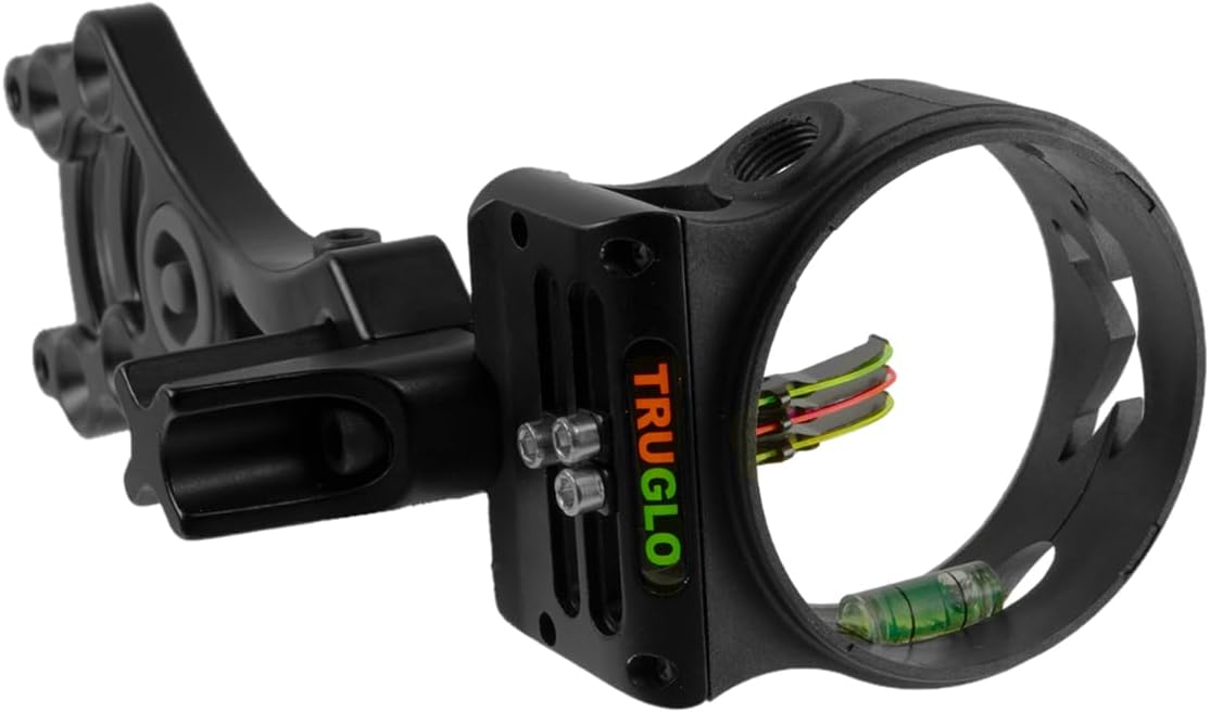 TRUGLO Storm Compact Black Bow Sight - Lightweight & Convertible for Precision Shooting
