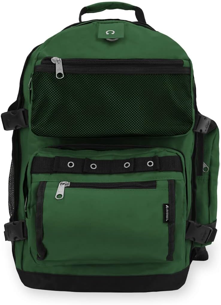Everest Oversize Deluxe Backpack, Olive/Black, One Size