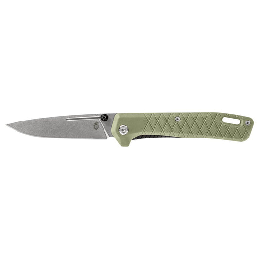 Gerber Gear Zilch Pocket Knife - 3.1" Plain Edge Blade Folding Knife - EDC Gear and Equipment - Lichen Green