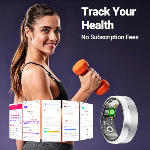 AutrefoisElf Gold Smart Ring for Women & Men 8 - Waterproof Health Tracker