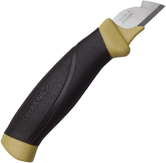 Morakniv Craftline Electrician Trade Knife with Stainless Steel Blade and Plastic Sheath, 1.3-Inch