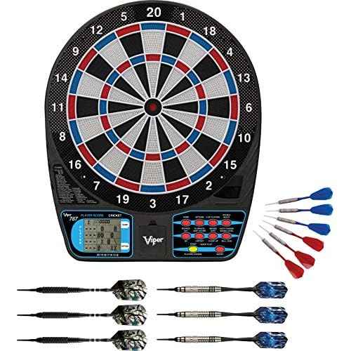 Viper by GLD Products 787 Electronic Dartboard, Black Magic 18g & Silver Thunder 18g Soft Tip Darts