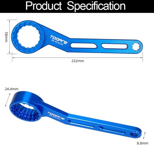 Suprwin Bicycle Bottom Bracket Wrench Tool, Bike Bicycle Dub Crankset Installation And Removal Tool For 12/16-Notch， BB 39/41/44/46/49