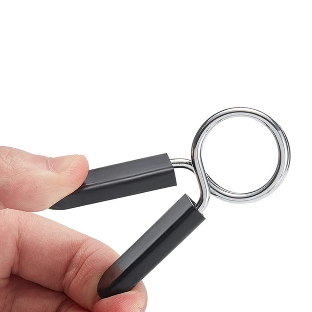 4Pcs Stainless Steel Spring Clip Collars Weight Bar Clips Barbell Clamps 1-Inch Barbell Clamps Dumbbell Spring Clip Weightlifting Accessory for Dumbbell Ordinary Barbell