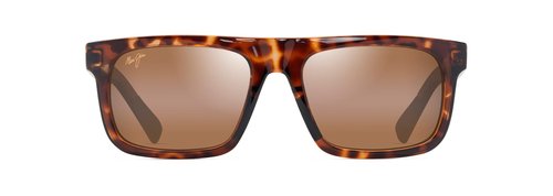 Maui Jim Opio Square Sunglasses, Shiny Trans Light Brown/Hcl Bronze Polarized, Large