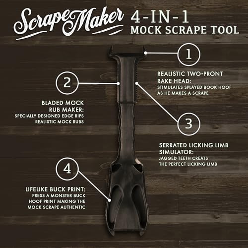Deer Mock Scrape Tool for Hunting & Game Attractant Setup