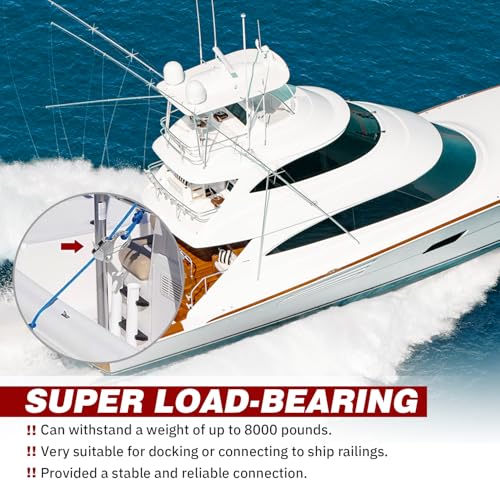 Silver Adjustable Boat Rope Hook with Quick Release, 316 Stainless Steel, 8000 lbs Capacity