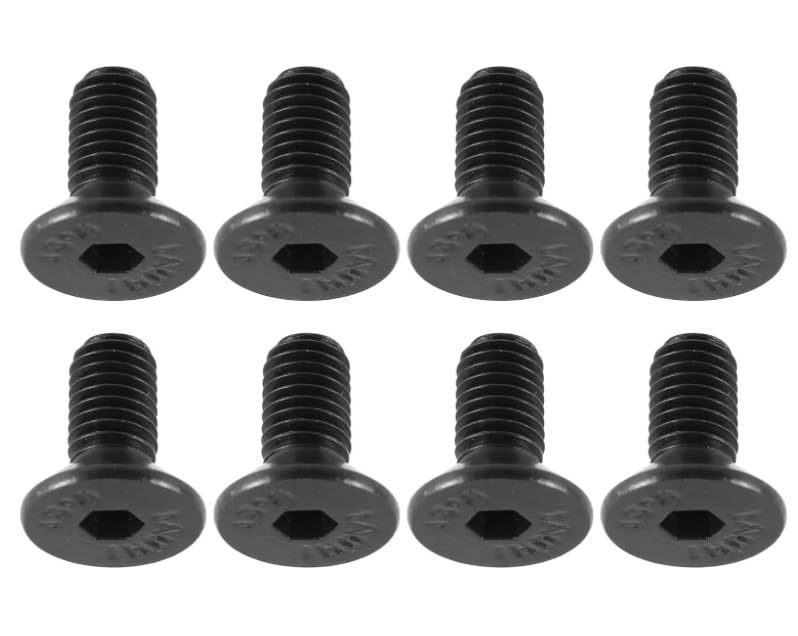8Pcs Black Bike Shoe Cleat Mounting Screw for SPD - Pedal Steel Pedals Bike Pedals and Cleats and Cleats Parts and Components