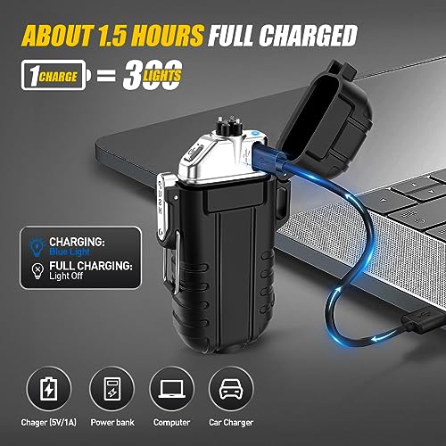 Rechargeable Electric Arc Lighter for Men and Dad - Waterproof Windproof USB