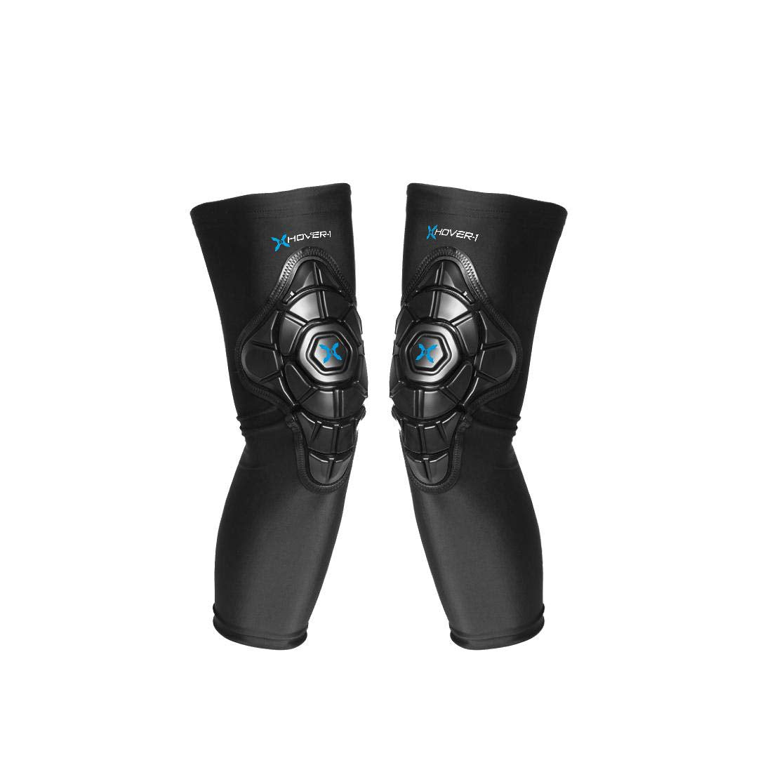 Hover-1 Men's Protective Knee Pads | Hard PU Shells for Impact Resistance, Lightweight Breathable Material for Medium, Black