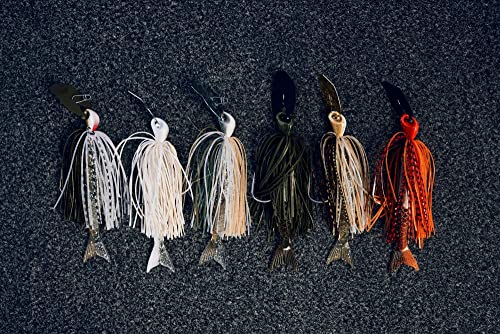 Bass Fishing Jig and Soft Plastic Bait Kit - Green Pumpkin 1/2 oz