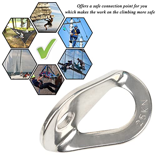 25KN M10 Stainless Steel Climbing Bolt Hanger Outdoor Anchor 2PCS