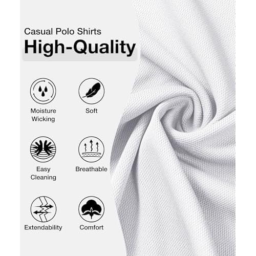 ZITY Mens Polo Shirts Casual Short Sleeve Athletic T-Shirts Classic Contrast Collar Shirt with Pocket