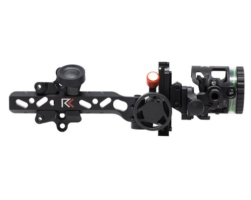 REDLINE Single Pin Right Handed Bow Sight, .019 Fiber Pin with 1st 2nd & 3rd Axis Adjustments, Mathews Bridge-Lock Compatible Dovetail, RL-2 DTM