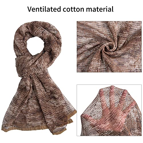 Desert Digital Sniper Veil Netting Camo Scarf for Hunting & Shooting - Men’s Gun Wrap