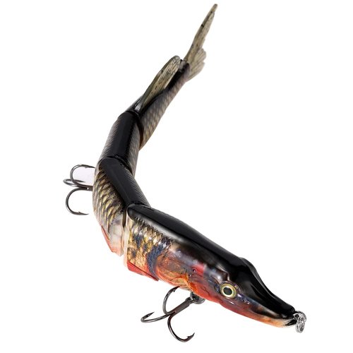 10in Large Topwater Multi Jointed Fishing Lures Bait,4 Segment Big Giant Floating Fishing Bass Lures,Crankbaits Swimbaits with Treble Hook (10IN4J-01)
